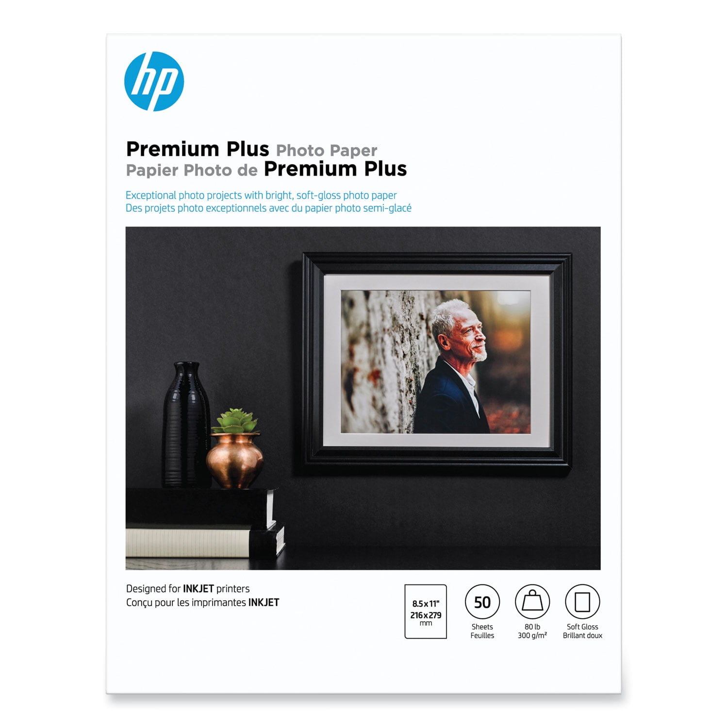 Premium Plus Photo Paper, 11.5 mil, 8.5 x 11, Soft-Gloss White, 50/Pack Premium Plus Photo Paper, 11.5 mil, 8.5 x 11, Soft-Gloss White, 50/Pack