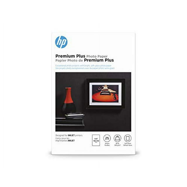 HP Premium Plus Photo Paper Soft Gloss 4x6 25 Sheets (4WN02A