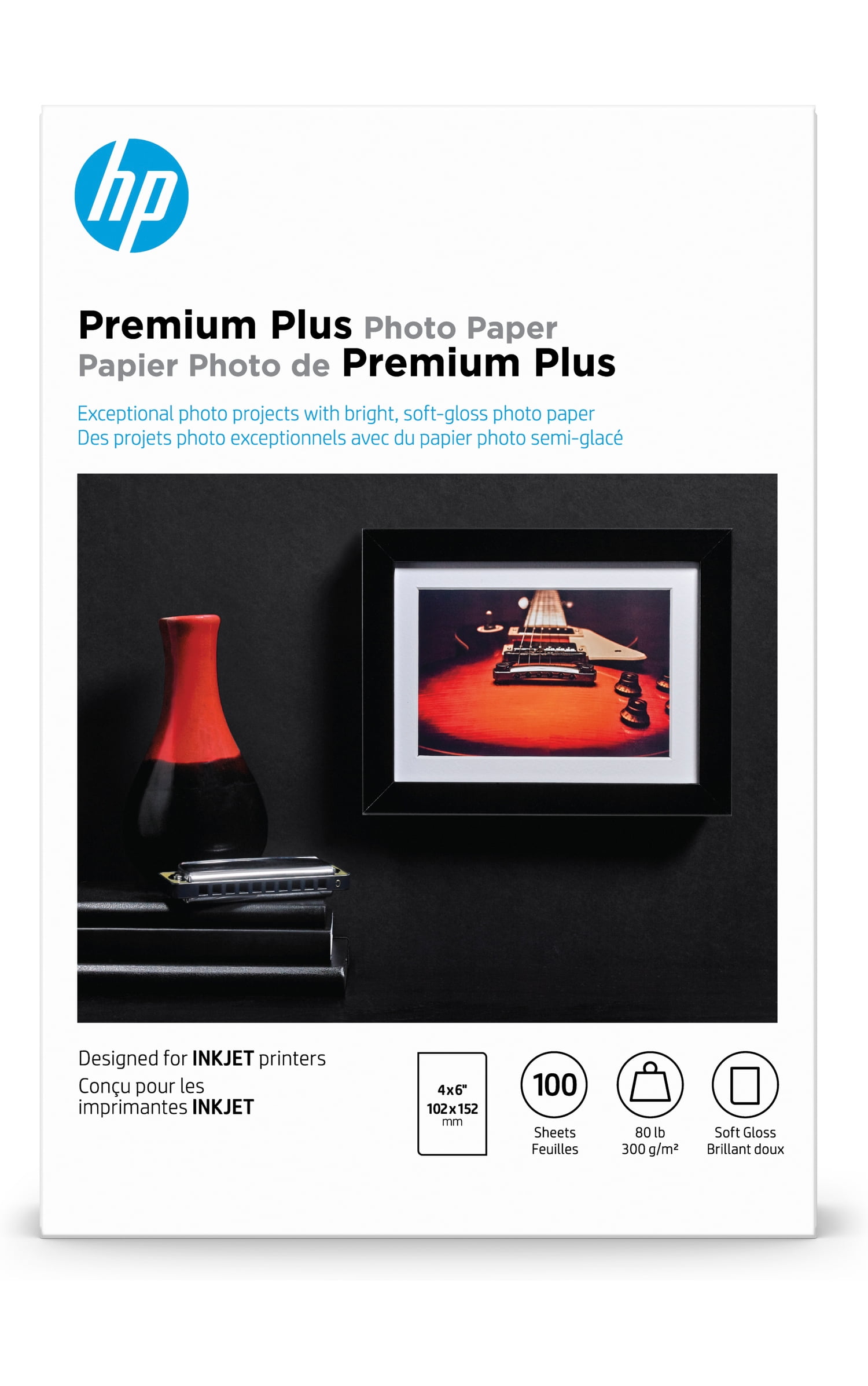 Papier photo imprimante HP Premium Plus - Brillant - Papier d