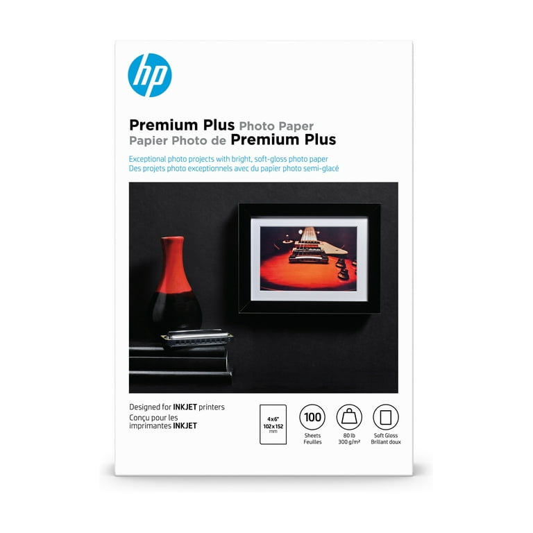 Premium Plus Photo Paper, 11.5 mil, 4 x 6, Soft-Gloss White, 100/Pack Premium Plus Photo Paper, 11.5 mil, 4 x 6, Soft-Gloss White, 100/Pack