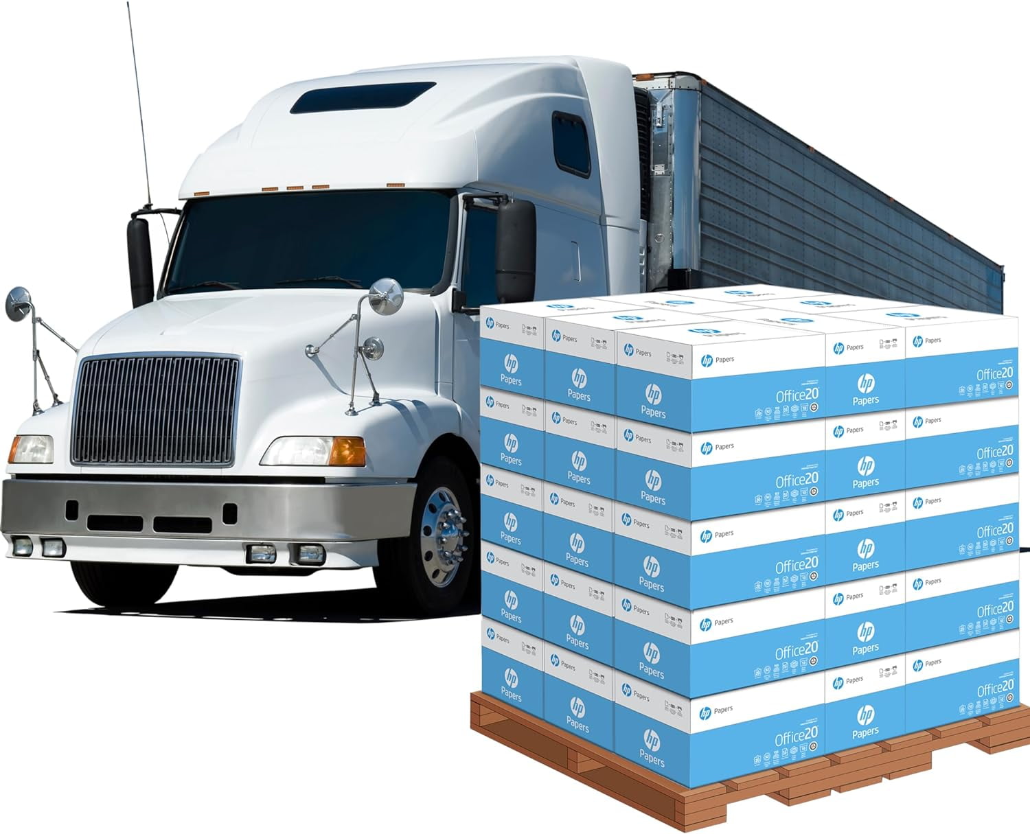 HP Printer Paper 8.5 x 11 Office 20 lb 92 Bright 1 Truckload, 4200000