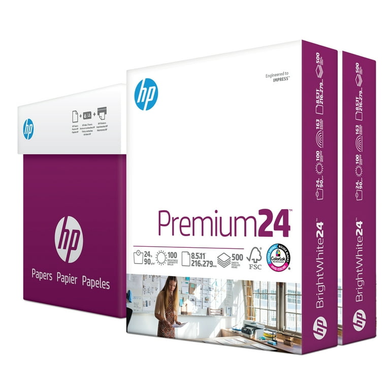 HP Printer Paper | 8.5 x 11 Paper | Office 20 lb | 5 Ream Case - 2500 Sheets | 92 Bright | Made in USA-FSC Certified | 112150C