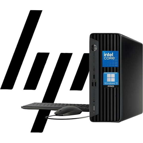 HP Pro 400 G9 SFF Business Desktop Computer, Intel CPU, 8GB RAM, 256GB PCIe SSD, Dual 4K Display Support, USB-C, DisplayPort, HDMI, RJ-45, Bluetooth, Wi-Fi, Wired Keyboard & Mouse, Windows 11 Pro
