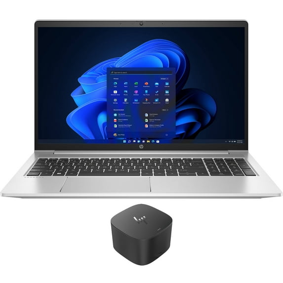 HP ProBook 450 G9 Home/Entertainment Laptop (Intel i7-1225U 10-Core, 15.6in 60Hz Full HD (1920x1080), Intel UHD, 16GB RAM, 256GB PCIe SSD, Backlit KB, Wifi, USB 3.2, Win 11 Pro) with 120W G2 Dock