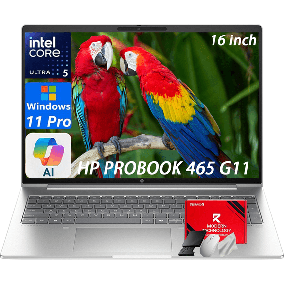 HP ProBook 460 G11 Business Laptop, 16" FHD+ Display, Intel Core Ultra 5 125U, 64GB DDR5, 1TB SSD, Type-C, HDMI, Webcam, Wi-Fi 6E, Windows 11 Pro, Pike Silver