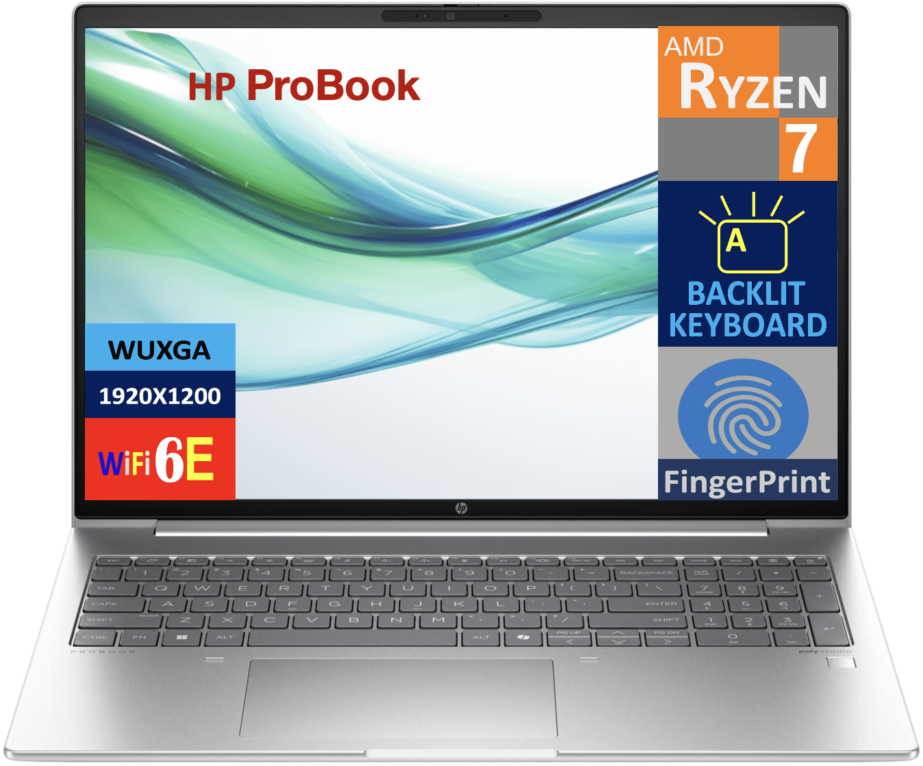 HP ProBook 465 G11 - Ryzen 7 7735U, 24Go RAM, 756Go SSD, 16" FULLHD, Win11 Préinstallé