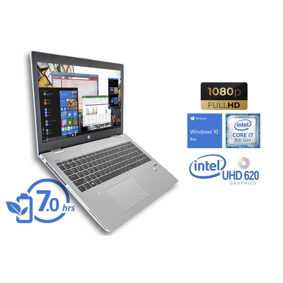 HP ProBook 650 G4 Notebook, 15.6" FHD Display, Intel Core i7-8550U Upto 4.0GHz, 16GB RAM, 1TB NVMe SSD + 1TB HDD, DVDRW, HDMI, VGA, DisplayPort via USB-C, Wi-Fi, Bluetooth, Windows 10 Pro