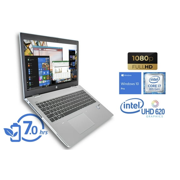 HP ProBook 650 G4 Notebook, 15.6" FHD Display, Intel Core i7-8550U Upto 4.0GHz, 32GB RAM, 2TB NVMe SSD, DVDRW, HDMI, VGA, DisplayPort via USB-C, Wi-Fi, Bluetooth, Windows 10 Pro