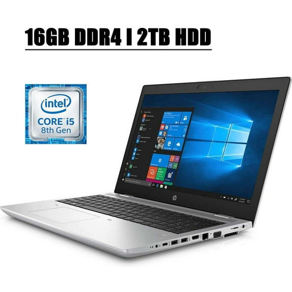 HP ProBook 650 G5 2020 Premium Business Laptop Computer I 15.6 inch FHD IPS Display I Intel Quad-Core i5-8265U I 16GB DDR4 2TB HDD I Backlit KB DVD Fingerprint WIFI USB-C Win 10 Pro