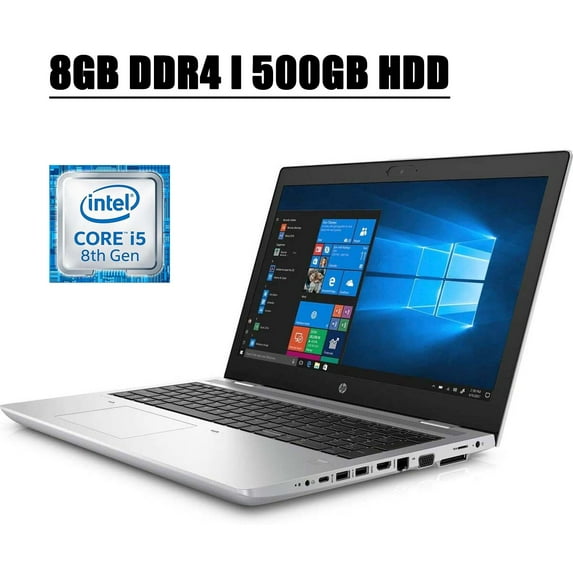HP ProBook 650 G5 2020 Premium Business Laptop Computer I 15.6 inch FHD IPS Display I Intel Quad-Core i5-8265U I 8GB DDR4 500GB HDD I Backlit KB DVD Fingerprint WIFI USB-C Win 10 Pro