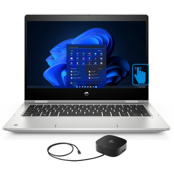 HP ProBook x360 435 G9 Home/Business 2-in-1 Laptop (AMD Ryzen 7 PRO 5875U 8-Core, 13.3in 60 Hz Touch Full HD (1920x1080), AMD Radeon, Win 11 Pro) with G2 Universal Dock