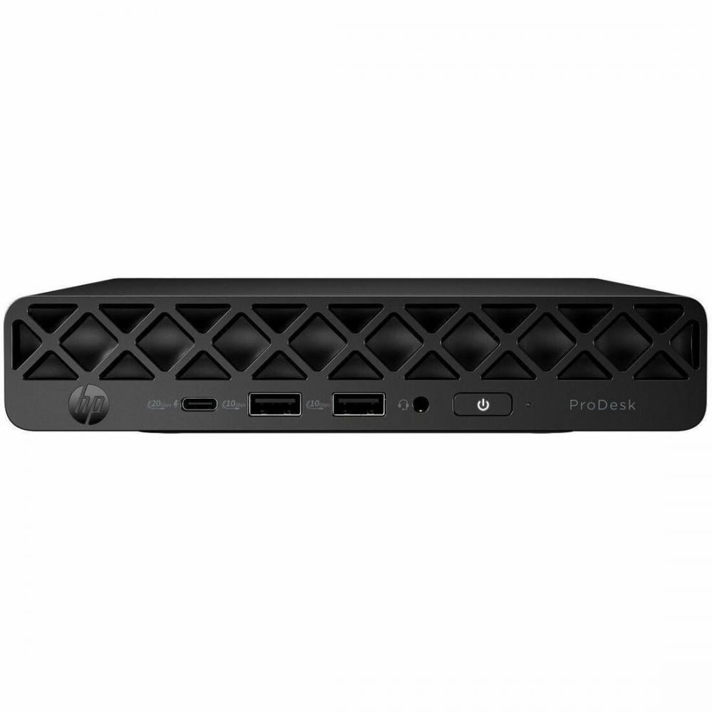 HP ProDesk 4 G1i Desktop Computer - Intel Core Ultra 7 265T - vPro Technology - 16 GB - 256 GB PCI Express NVMe SSD - Mini PC - Jack Black - Intel Q870 Chip - Windows 11 Pro - Intel DDR5 SDRAM - Wi...