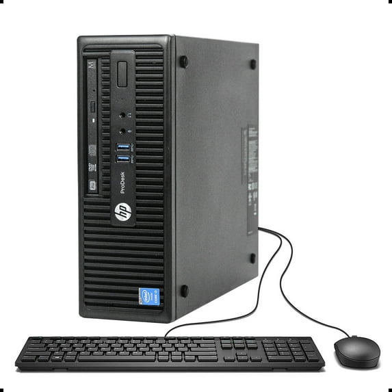 Pre-Owned HP ProDesk 400 G2.5 SFF Business Desktop Computer PC, Intel Quad Core i5-4590S up to 3.7GHz, 16G DDR3, 1T, DVDRW, WiFi, BT, 4K Support, DP, VGA, Windows 10 Pro 64 English/Spanish/French Used Grade A