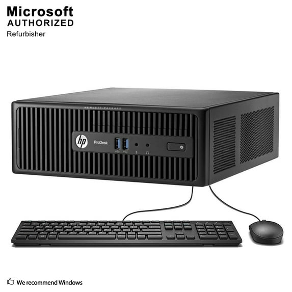 Pre-Owned HP ProDesk 400 G3 Small Form Factor PC, Intel Core I3-6100 3.7Ghz, 16G DDR4, 256 GB SSD, DVD, DP, 4K Support, WiFi, BT, Keyboard & Mouse, Windows 10 Pro 64 Bit-Multi(EN/ES/FR) Used Grade A