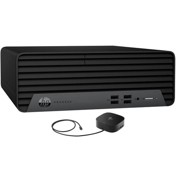 HP ProDesk 400 G7 SFF Business Mini Desktop (Intel i5-10500 6-Core, Intel UHD 630, 32GB RAM, 128GB PCIe SSD + 2TB HDD (3.5), USB 3.2, HDMI, Win 11 Pro) with G2 Universal Dock