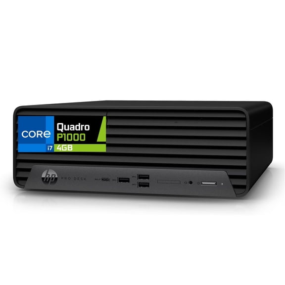 HP ProDesk 400 G9 SFF Desktop, Intel Core i7-12700KF, 32GB RAM, 1TB NVMe SSD, Nvidia Quadro P1000 4GB, DP/HDMI/USB-C, Built-In Wi-Fi, Bluetooth, Windows 11 Pro Business PC