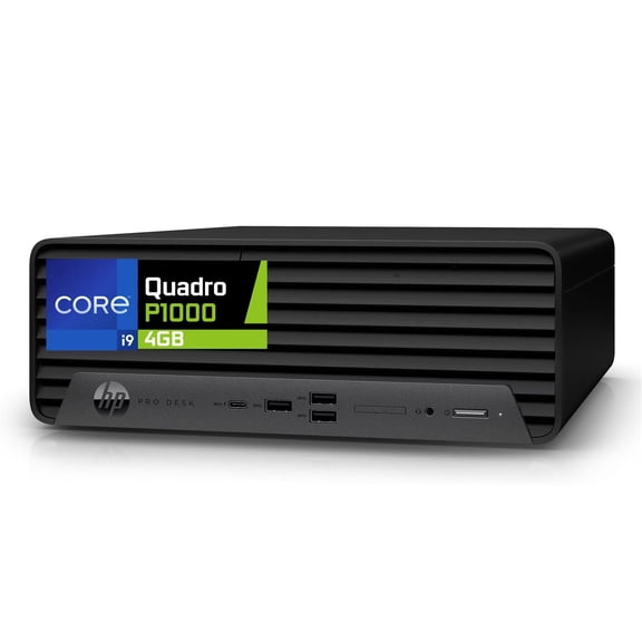 HP ProDesk 400 G9 SFF Desktop, Intel Core i9-12900KF, 64GB RAM, 2TB NVMe SSD, Nvidia Quadro P1000 4GB, DP/HDMI/USB-C, Built-In Wi-Fi, Bluetooth, Windows 11 Pro Business PC