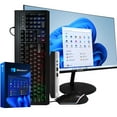 thumbnail image 1 of Pre-Owned HP ProDesk 400G4 - Windows 11 Mini Desktop Computer PC | Intel i5-8500T (4.3GHz Turbo) | 16GB DDR4 RAM | 500GB SSD + 1TB HDD | WiFi + Bluetooth | RGB Mouse + Keyboard | 24" 1080p Monitor, 1 of 1
