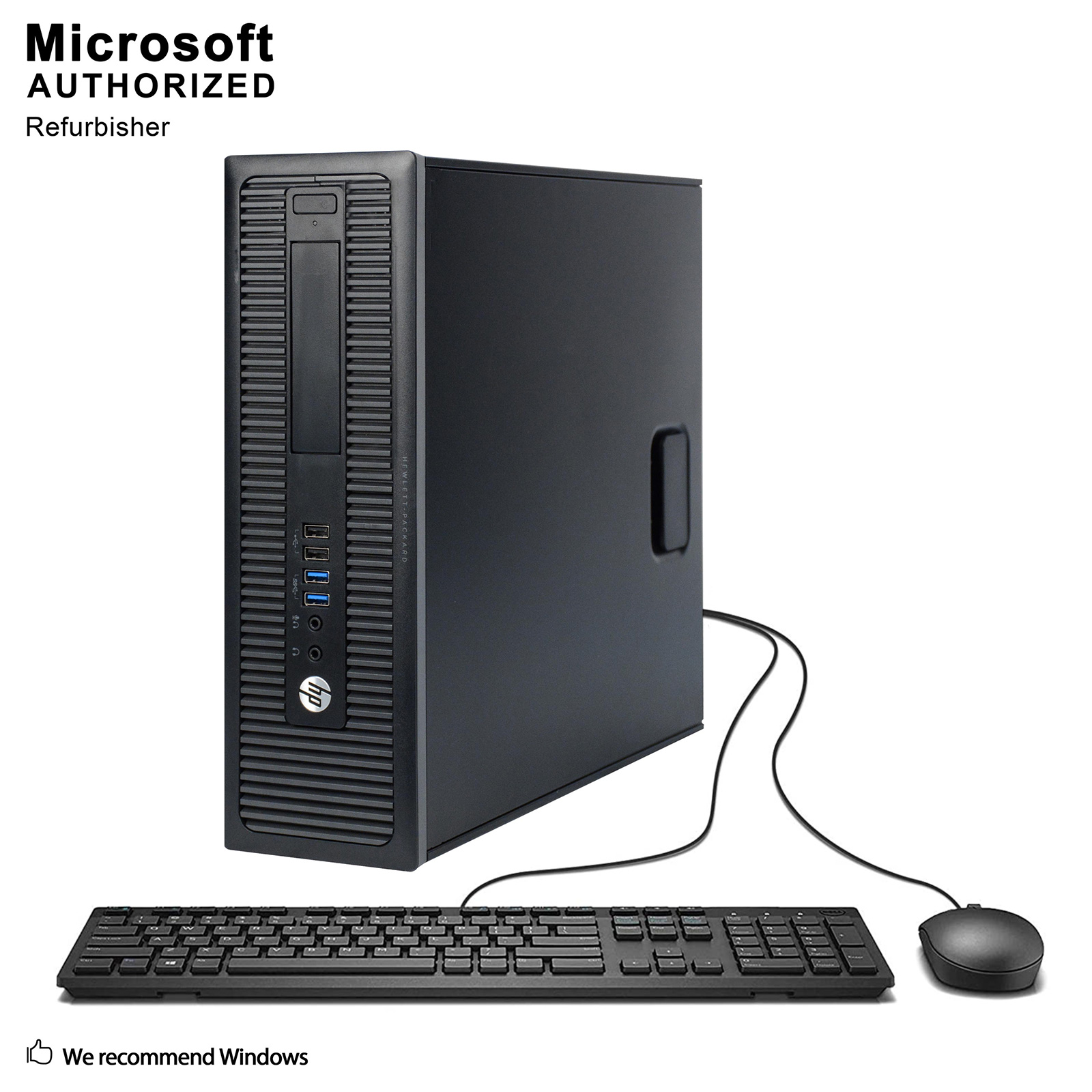HP ProDesk 600 G1 SFF Desktop PC Intel Quad Core I5-4590 3.3Ghz, 16G DDR3, 1T SSD, VGA, DP, WiFi, Bluetooth, DVDRW, Mouse and Keyboard, Windows 10 Pro 64 Bit Used Grade A - image 1 of 7