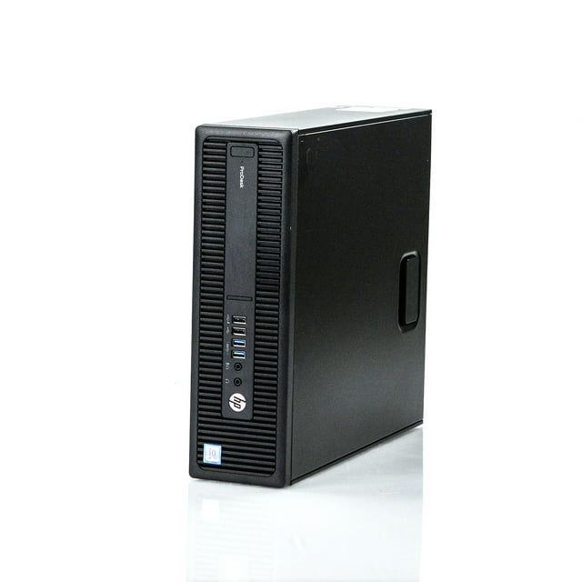 HP ProDesk 600 G2 SF Desktop Tower Computer, Intel Core i5, 8GB RAM, 256GB SSD, Windows 10 Pro, Black (Used)