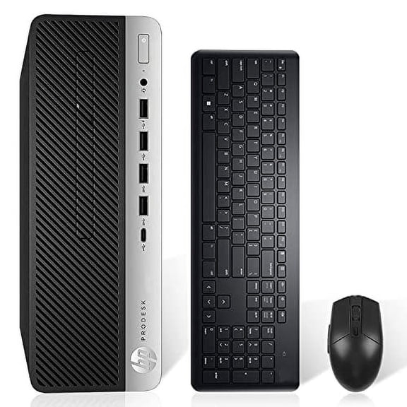 Pre-Owned HP ProDesk 600 G3 SFF Desktop Computer Inter i7-6700 Up to 4.00GHz 32GB DDR4 New 512GB NVMe SSD Built-in AX210 Wi-Fi 6E BT HDMI Dual Monitor Support Wireless Keyboard and Mouse Win10 Pro