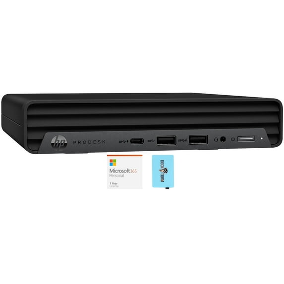 HP ProDesk 600 G6 Home/Business Mini Desktop (Intel i7-10700T 8-Core, Intel UHD 630, 64GB RAM, 512GB PCIe SSD, Wifi, Bluetooth, Win 11 Pro) with Microsoft 365 Personal , Dockztorm Hub