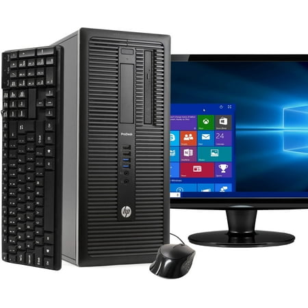 HP ProDesk 600G1 Tower Computer PC, 3.20 GHz Intel i5 Quad Core Gen 4, 4GB DDR3 RAM, 500GB SATA Hard Drive, Windows 10 Home 64 bit, BRAND NEW 24Ã¢â‚¬Â Screen