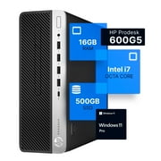 HP ProDesk 600G5 Desktop Computer | Intel i7-9700 3.4 | 16GB DDR4 RAM | 500GB SSD Solid State | Windows 11 Professional | Home or Office PC