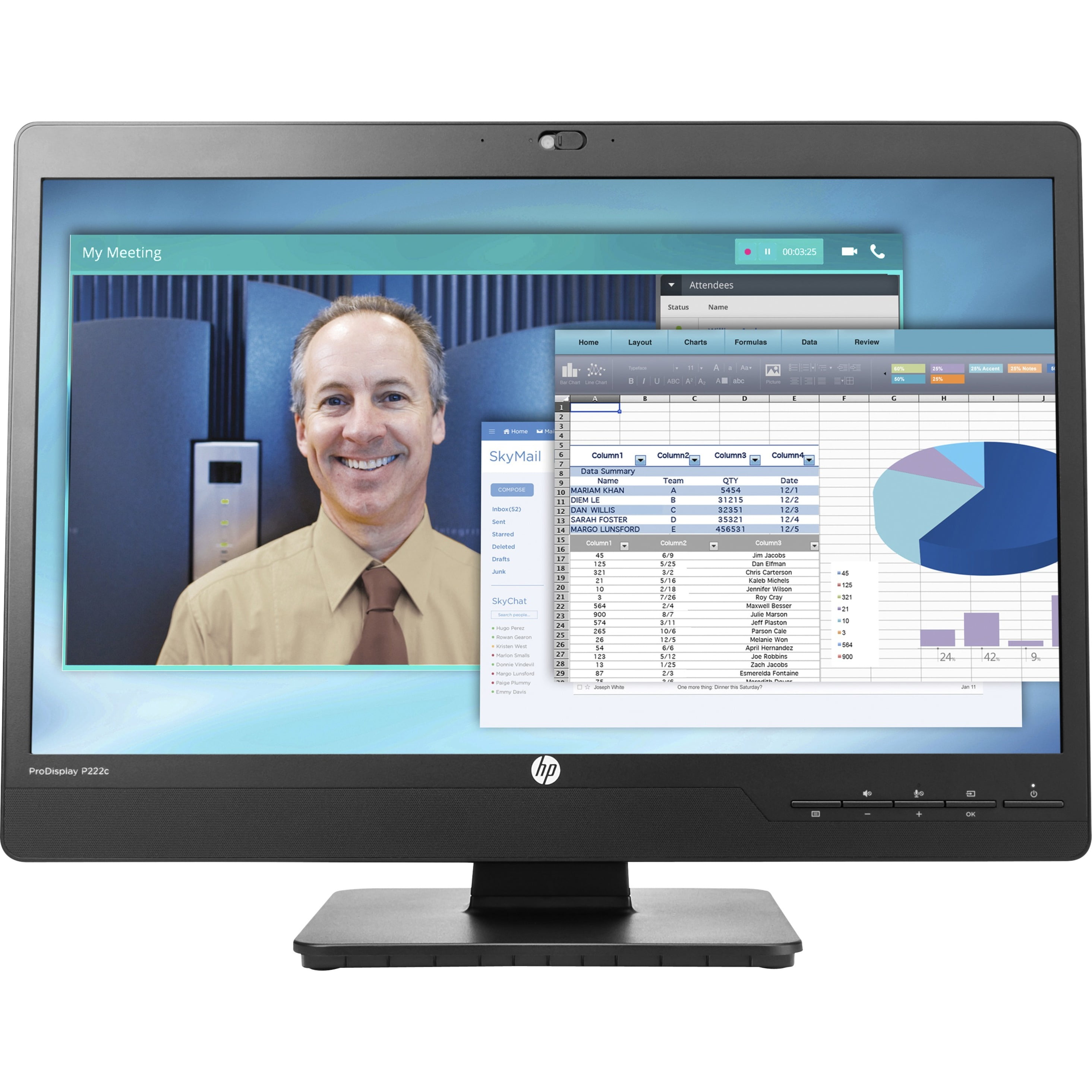 HP ProDisplay P222c - LED monitor - 21.5