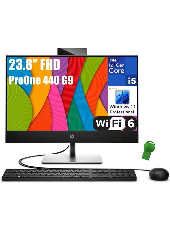 HP ProOne 440 G9 AIO 23.8" FHD Business All-in-One Desktop Computer, 12th Gen Intel Hexa-Core i5-12500T (Beat i7-11700T), 32GB DDR4 RAM, 2TB PCIe SSD, WiFi 6, Bluetooth 5.3, Windows 11 Pro