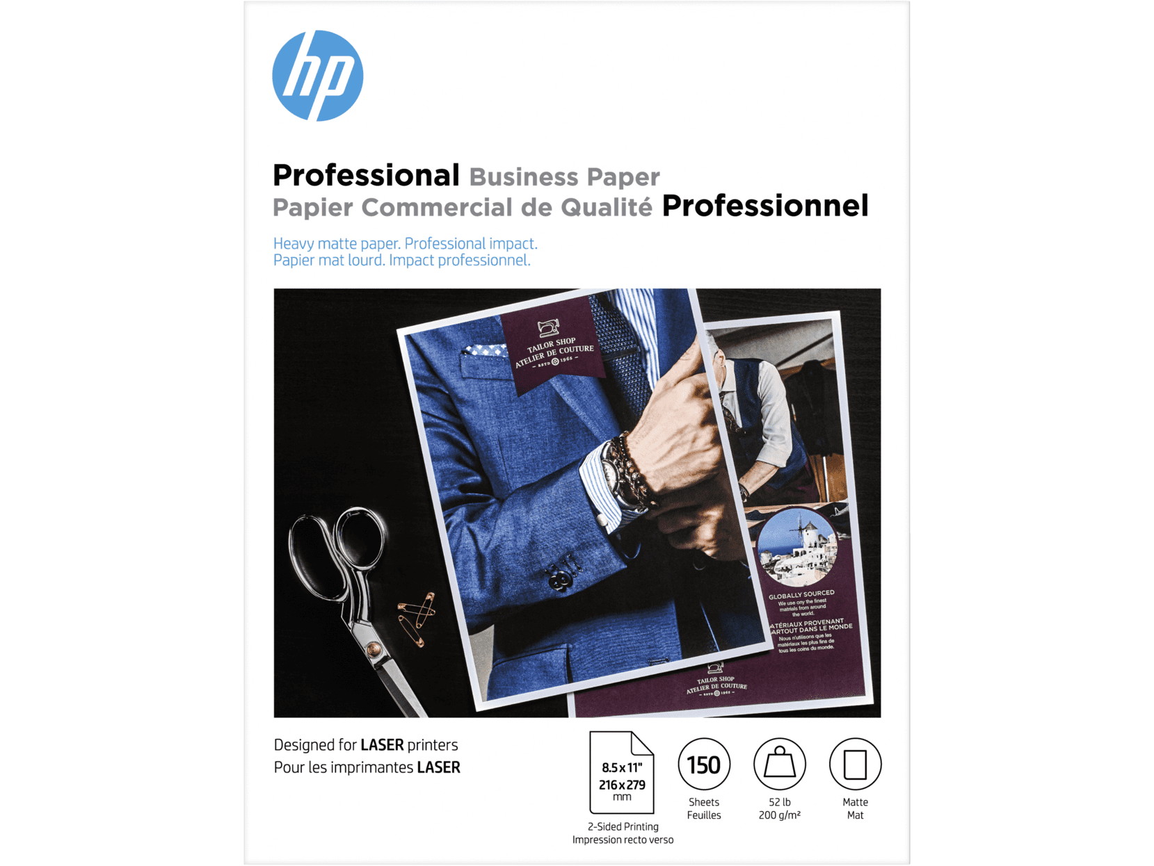 HP Professional Business Paper, Matte, 52 lb, 8.5 x 11 in. (216 x 279 mm), 150 sheets 4WN05A