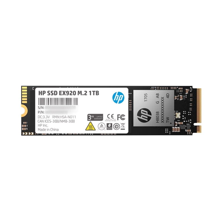 内蔵型SSD HP SSD EX920 M.2 1TB HP SSD EX920 1TB M.2 PCI Express 3.0 NVMe 1.3 SSD (Solid State