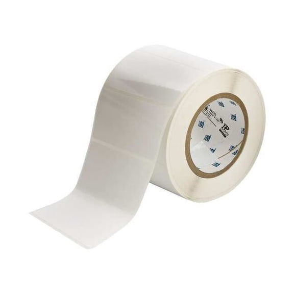 Brady Thermal Transfer Label, White, Labels/Roll: 1000 THT-55-423-1