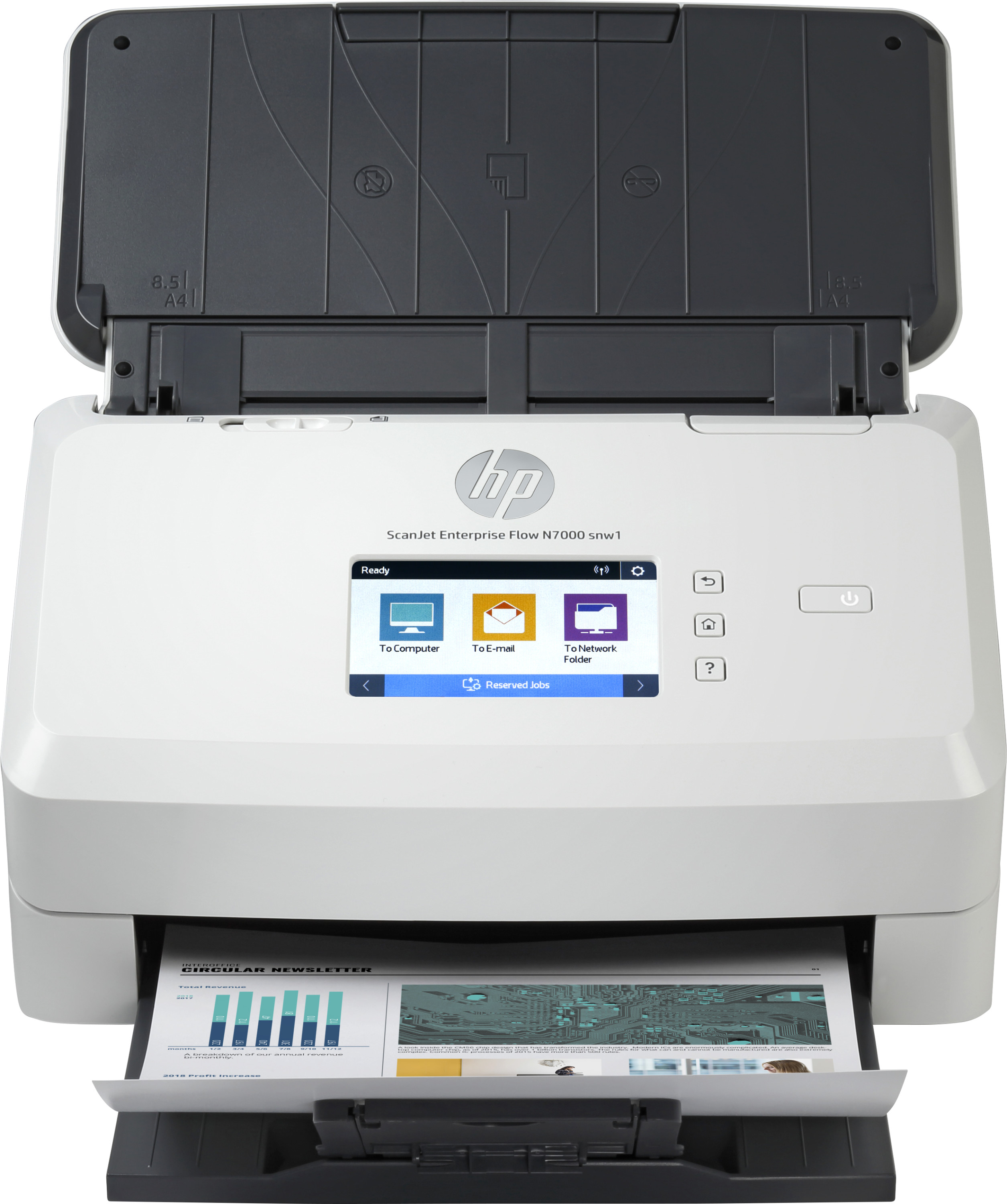 HP ScanJet Enterprise Flow N7000 snw1 Scanner, New, 6FW10A#BGJ, White - image 1 of 2