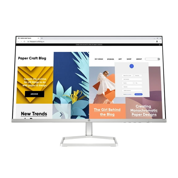 HP Series 5 27 inch FHD White Monitor - 527sw 27" FHD (1920 x 1080) 48-100 Hz