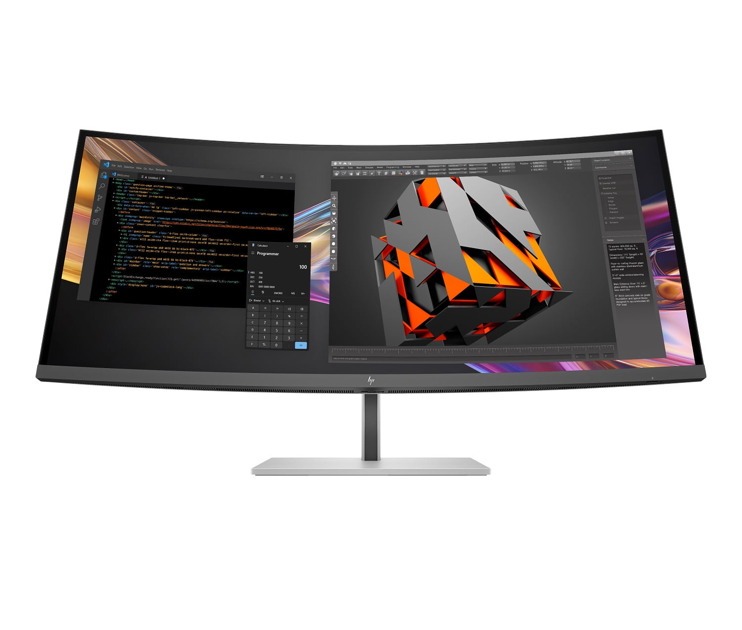 HP Series 7 Pro 37.5 inch WQHD+ Thunderbolt 4 Monitor - 738pu 37.5 ...