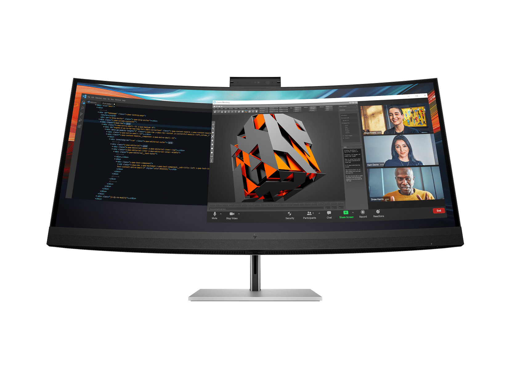HP Series 7 Pro 39.7 inch 5K2K Conferencing Monitor-740pm 39.7