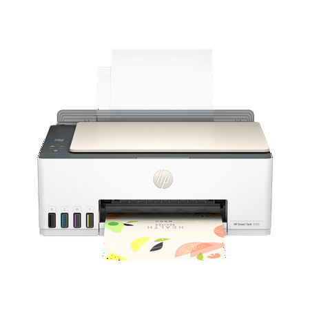HP - Smart Tank 5103 Wireless AI-Enabled AiO Supertank Inkjet Printer w/ 3 Years of Ink¹ & 100 Sheets of Photo Paper - White