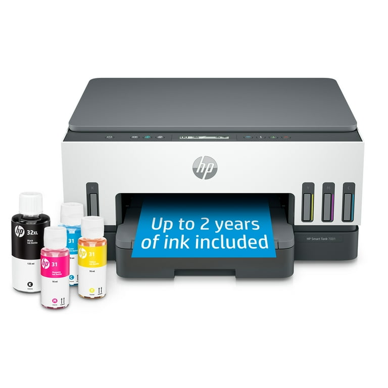 HP Smart Tank 7001 Wireless All-in-One Cartridge-free Color Ink Tank Printer, up to 2 Years - Walmart.com