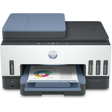 HP - Smart Tank 7602 Wireless All-In-One Supertank Inkjet Printer with up to 2 Years of Ink Included, Perfect for School - Dark Surf Blue