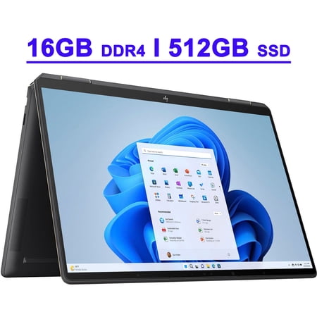 HP Spectre X360 13.5" Touchscreen Laptop, i7-1355U, 16GB RAM, 512GB SSD, Black