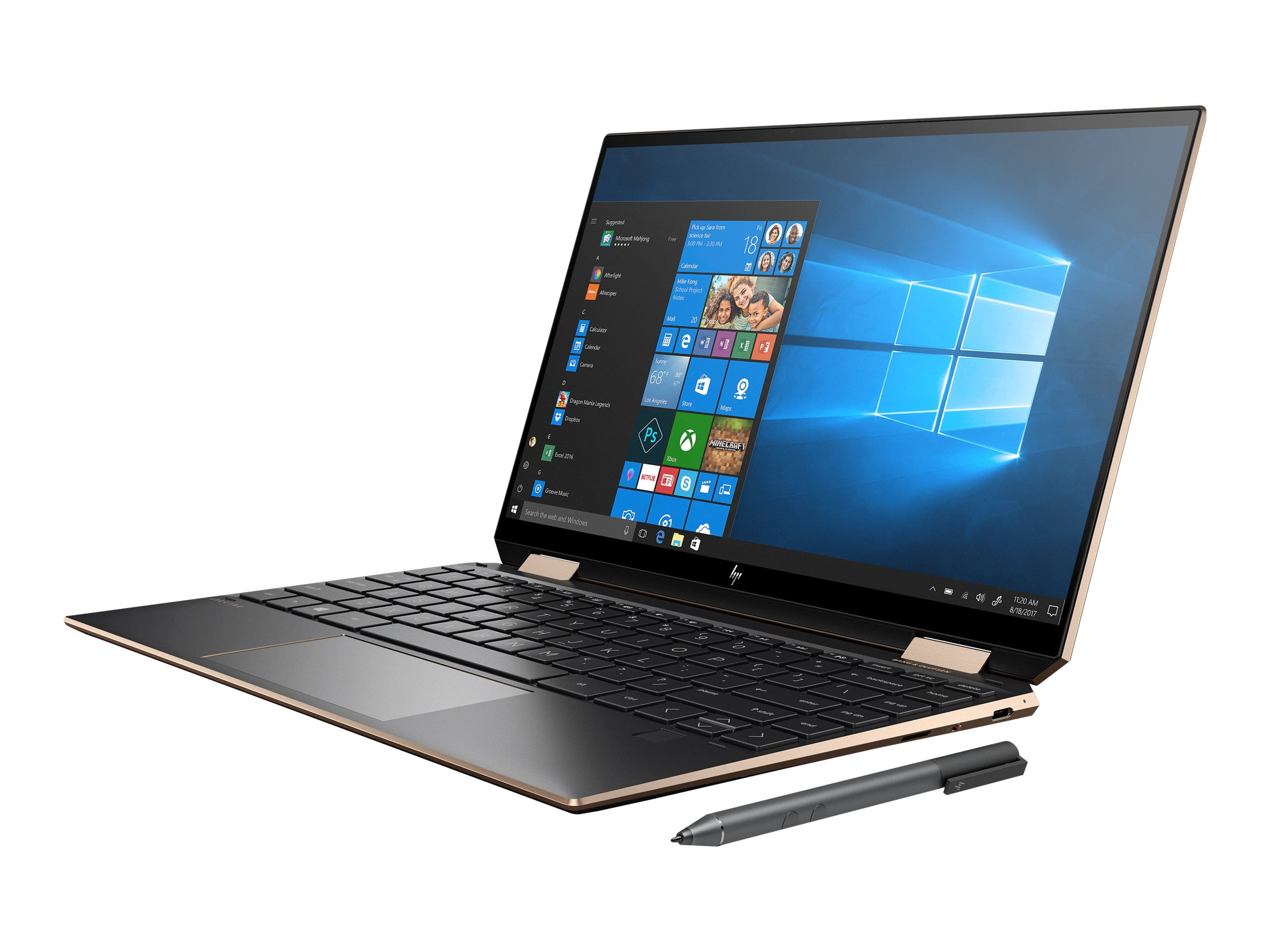 HP Spectre x360 Laptop 13-aw0023dx - Flip design - Intel Core i7 1065G7 /  1.3 GHz - Win 10 Home 64-bit - Iris Plus Graphics - 16 GB RAM - 1 TB SSD