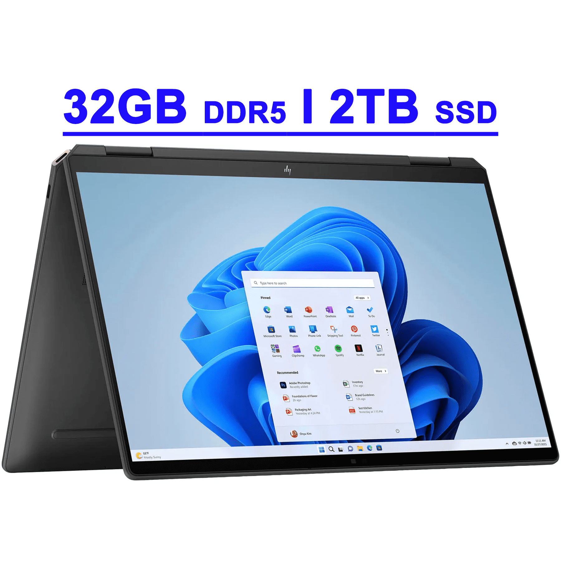HP Spectre x360 Premium 2-in-1 AI PC Laptop 14