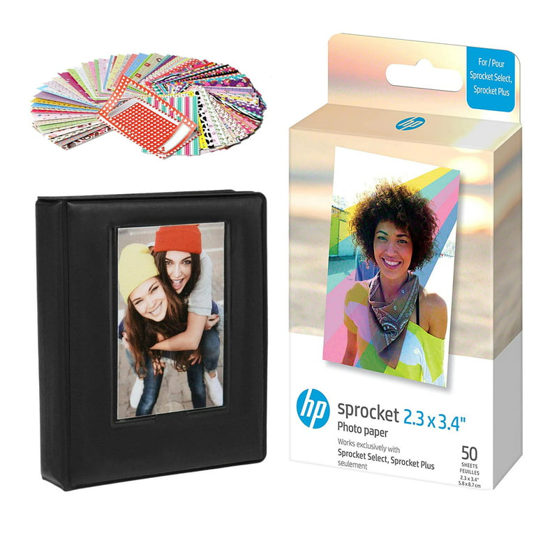 4 Pack HP Sprocket Photo Paper Sheets, Exclusively for HP Sprocket Portable  Photo Printer, (2x3-inch), 80 Sticky-Backed Sheets