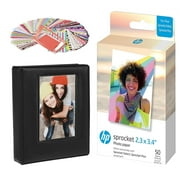 HP Sprocket 2.3 x 3.4" Glossy Photo Paper, 50 Sheets, 50 Count, 1 Pack