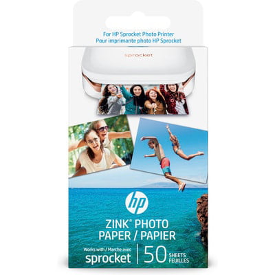HP Sprocket 2x3 Premium Zink Sticky Back Photo Paper (50 Sheets)  Compatible with HP Sprocket Photo Printers. 
