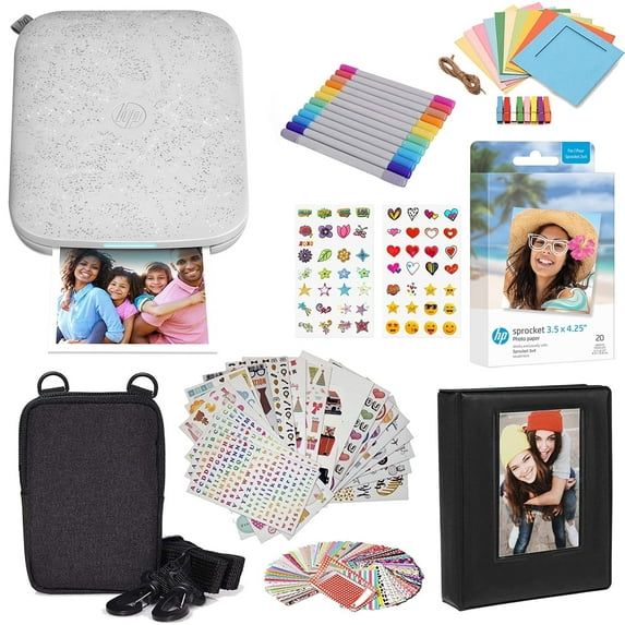 HP Sprocket 3x4 Instant Photo Printer, Zink Printing Technology, Bluetooth Wireless, 3.5x4.25 in