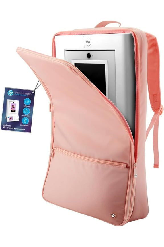 Sprocket Photobooth Travel Backpack, Pink, Padded Case with Adjustable Straps and Front Pocket