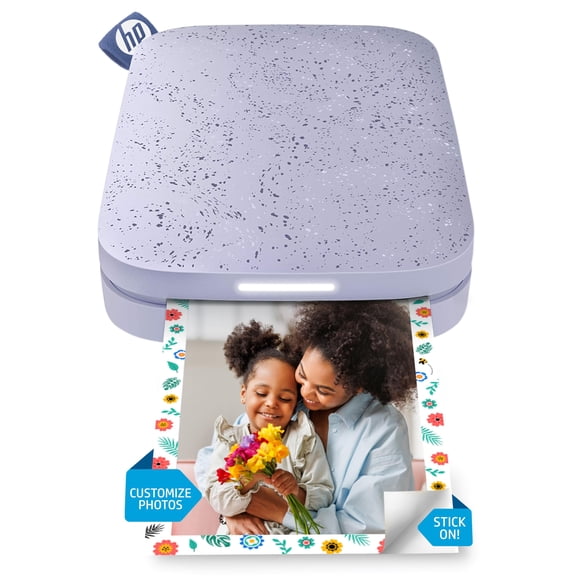 HP Sprocket Compact Portable Photo Printers, with Accessories Included, Purple, 1 Count, 1 Pack