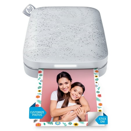 HP Sprocket Portable 2x3" Instant Photo Printer (Luna Pearl), for Ios or Android